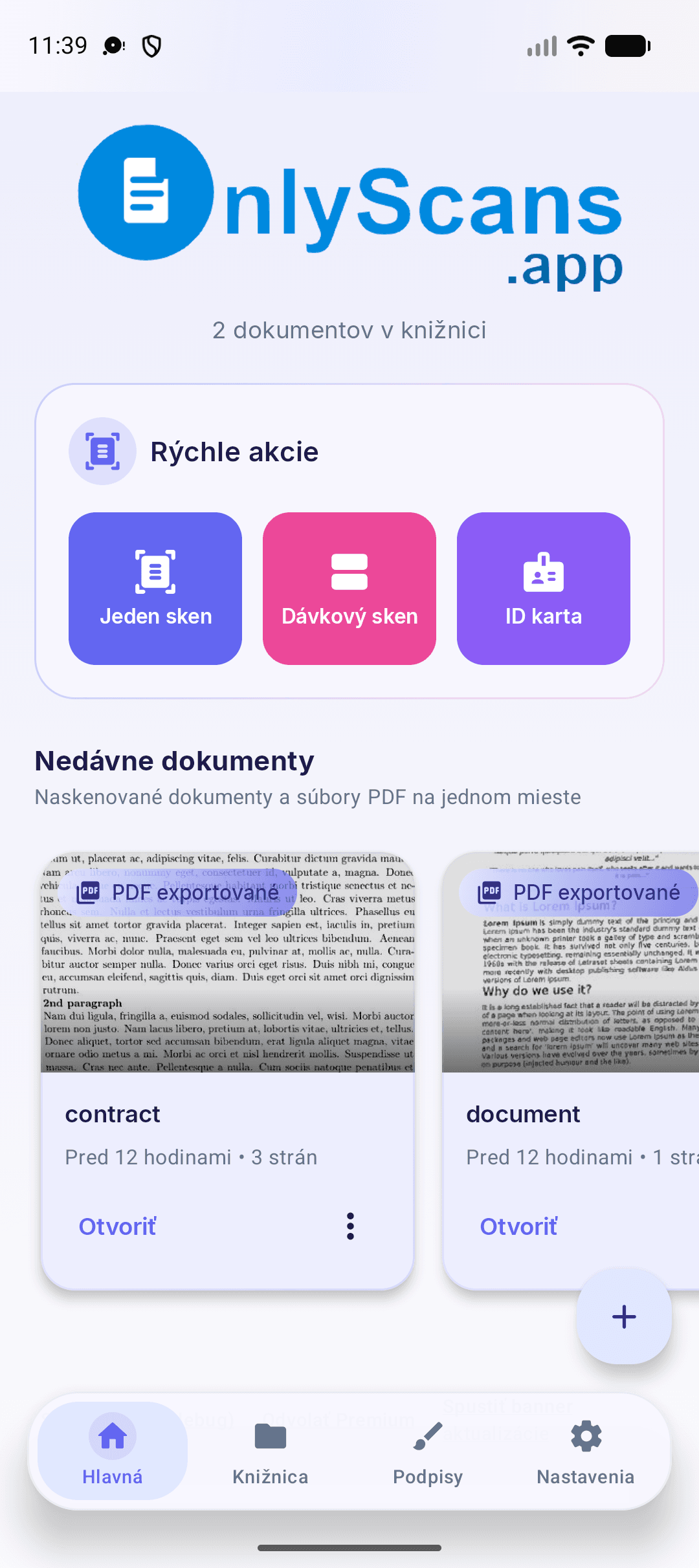 Bezplatný skener dokumentov pre Android a iOS — offline OCR a prehľadávateľné PDF | OnlyScans