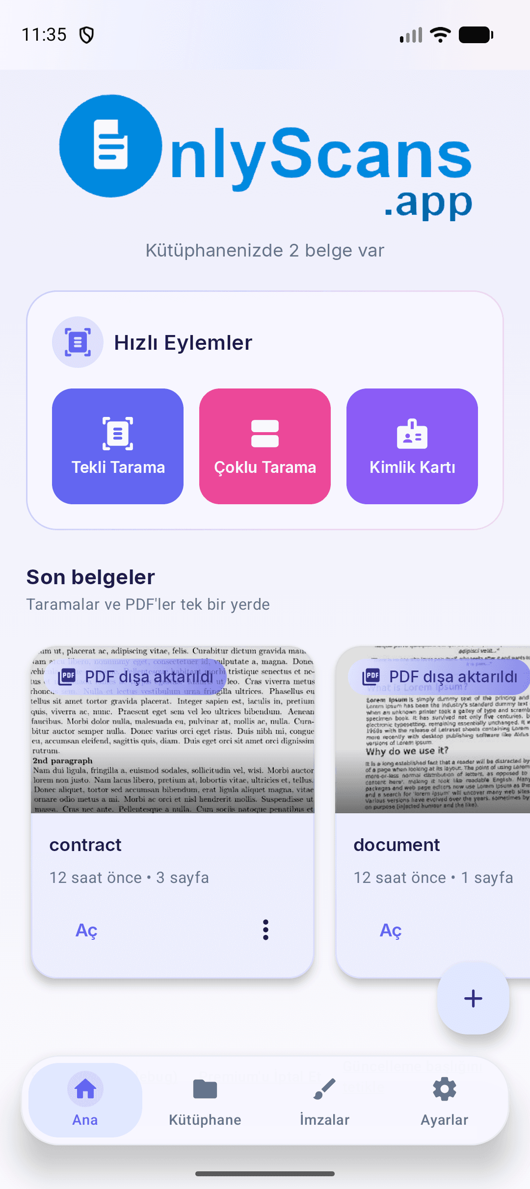 Android ve iOS için Ücretsiz Belge Tarayıcı Uygulaması — Çevrimdışı OCR ve Aranabilir PDF | OnlyScans