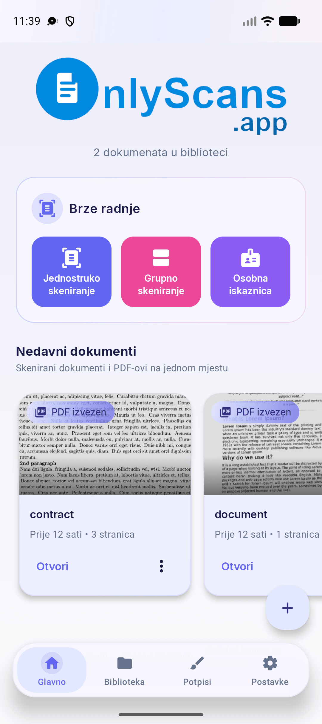 Besplatna aplikacija za skeniranje dokumenata za Android i iOS — izvanmrežni OCR i pretraživi PDF | OnlyScans